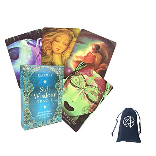 Sufi Wisdom Oracle Cards Tarot Cards Deck Table Board Game Cards Naipes Entretenimiento Familiar,Deck Game,with Bag