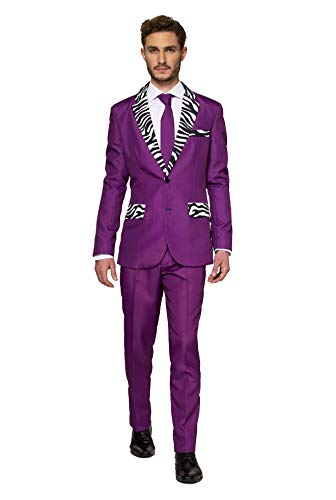 Suitmeister Men Suit Juego de Pantalones de Traje de Negocios, Pimp, L para Hombre