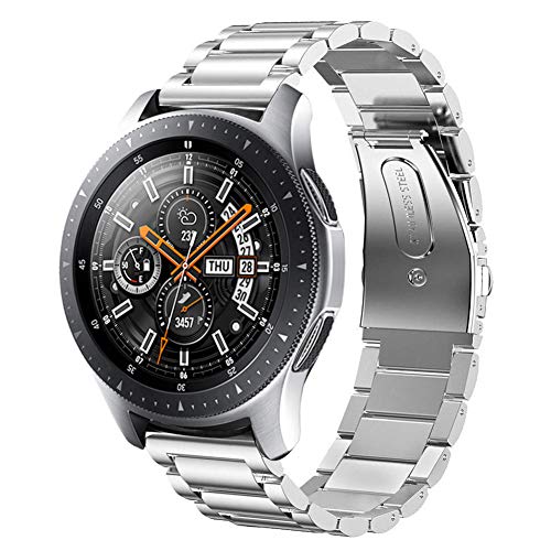 SUNDAREE Compatible con Correa Galaxy Watch 46MM,22MM Metal Acero Inoxidable Reemplazo Correa Banda Pulseras de Repuesto para Samsung Galaxy Watch 46MM/Galaxy Watch 3 45MM/S3 Classic(46 Plata) SUNDAREE Compatible con Correa Galaxy Watch 46MM,22MM Metal Acero Inoxidable Reemplazo Correa Banda Pulseras de Repuesto para Samsung Galaxy Watch 46MM/Galaxy Watch 3 45MM/S3 Classic(46 Plata)