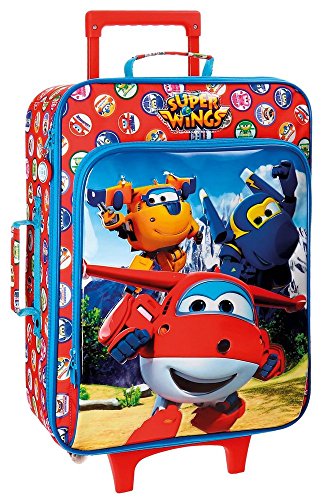 Super Wings Mountain Maleta de cabina Multicolor 35x50x20 cms Blanda Poliéster 26L 2Kgs 2 Ruedas Equipaje de Mano