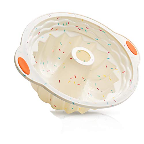 SveBake Moldes Savarin de Silicona Hondo Antiadherente 24 x 10 cm, Beige SveBake Moldes Savarin de Silicona Hondo Antiadherente 24 x 10 cm, Beige
