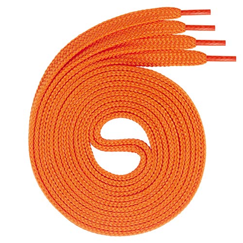 Swissly 1 par de cordones planos para zapatillas y zapatillas deportivas, muy resistentes, aprox. 7 mm de ancho, 100% poliéster, color: naranja, longitud: 70 cm
