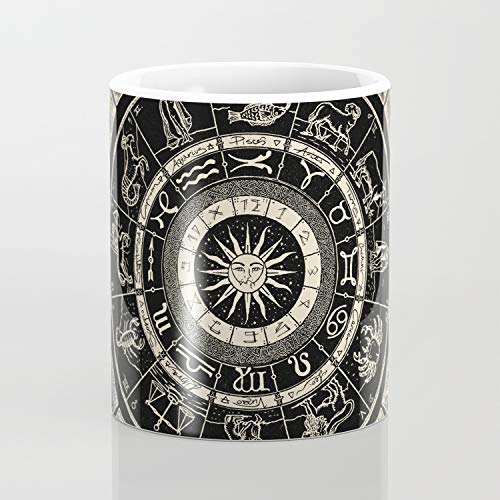 Taza de café The Major Arcana & The Wheel of the Zodiac de 325 ml con diseño de texto en inglés "The Major Arcana & The Wheel of the Zodiac" Taza de café The Major Arcana & The Wheel of the Zodiac de 325 ml con diseño de texto en inglés "The Major Arcana & The Wheel of the Zodiac"