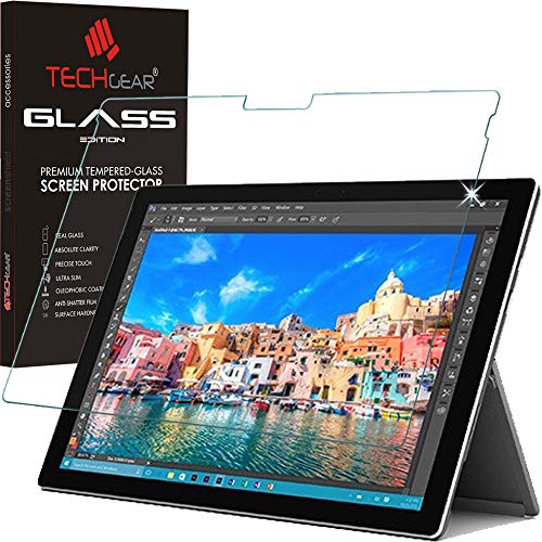 TECHGEAR Antirreflejo Protector de Pantalla Compatible con Microsoft Surface Pro 2017, Surface Pro 4 - Mate Vidrio Edición Protector de Pantalla de Vidrio Templado