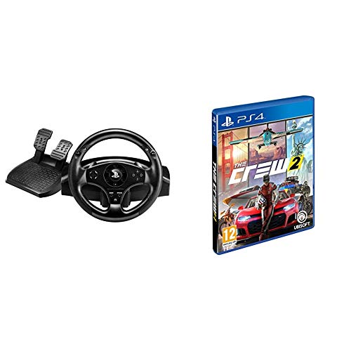 Thrustmaster T80 Racing Wheel (Volante PS4/PS3 - Licencia Oficial Playstation) + The Crew 2 - Edición Estándar Thrustmaster T80 Racing Wheel (Volante PS4/PS3 - Licencia Oficial Playstation) + The Crew 2 - Edición Estándar