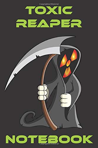 Toxic Reaper Notebook - Black - Green - Gray - College Ruled (Death)