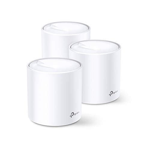 TP-Link Wi-Fi 6 AX1800 Wi-Fi Mesh - Dual Band hasta 500 m², Wi-Fi Inteligente Sin Interrupciones, 2 Puertos Gigabit 1000 Mbps, Reemplaza Routers y Extensores, Works with Alexa (Deco X20 3-Pack)
