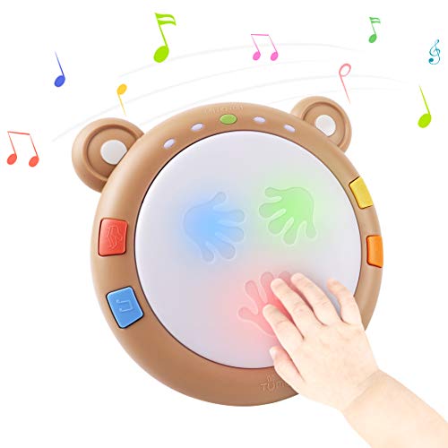Tumama Juguetes electrónicos Musicales para bebés,Tambores iluminados para bebés Instrumentos Musicales para bebés Juguetes sensoriales para bebés Juguetes Musicales Regalo para bebés,niños pequeños
