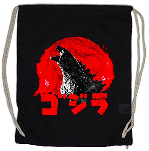 Urban Backwoods Godzilla Vintage Logo Bolsa de Cuerdas con Cordón Gimnasio Japan Goijra Tokyo Nippon King Monster Kong
