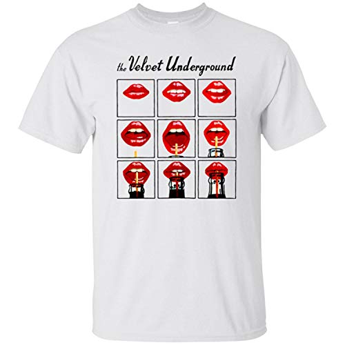 Velvet Underground, Warhol, Lips, Soda, Pop Art, Lou Reed Men's T-Shirt,White,3XL