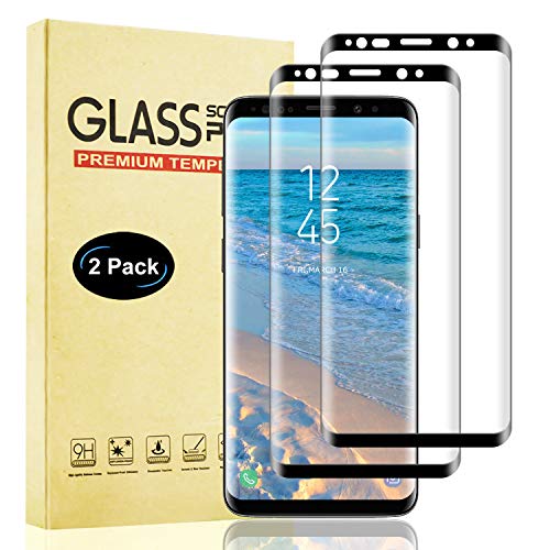 Vidrio Templado para Samsung Galaxy S8 Plus Protector de Pantalla, 2 Unidades Cobertura Toda Cristal Templado para Samsung S8 Plus, Alta Definicion, Libre de Burbujas, Anti-Aceite