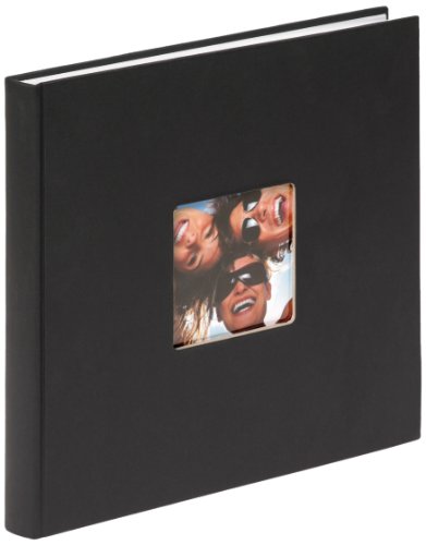 Walther Design FA-205-B álbum de Fotos Fun, 26 x 25 cm, 40 páginas Blancas, Negro, con el Corte per un Foto