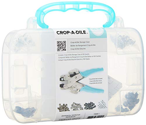 We R Memory Keepers Caja Crop-A-Dile Aqua con Ojales