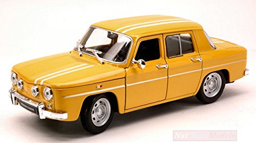 Welly WE0324 Renault R8 GORDINI 1964 Yellow/White 1:24 MODELLINO Die Cast Model Compatible con