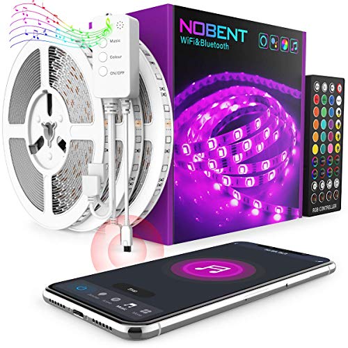 Teckin inteligente luzes de tira led 16.4ft rgb app controle google música  rgb para o