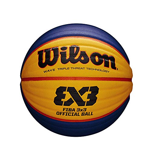 Wilson WTB0533XB Pelota de Baloncesto Fiba 3x3 Caucho Interior y Exterior, Adultos Unisex, Azul/Amarillo, 6 Wilson WTB0533XB Pelota de Baloncesto Fiba 3x3 Caucho Interior y Exterior, Adultos Unisex, Azul/Amarillo, 6
