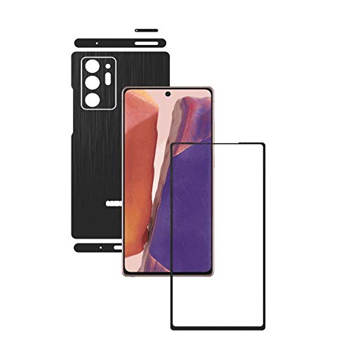 X-Skinz, Película Full Body Skin Cepillado Negro para Samsung Galaxy Note 20 Ultra - Split Cut, Protector de Bordes de Pantalla e Carcasa, Cobertura Curva Total, Reemplazo de Funda/Estuche Rigida