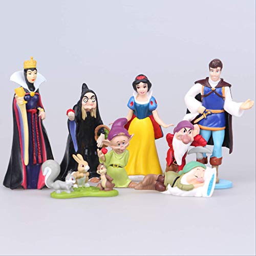 XINRUIBO 8pcs / 5-8 cm Princesa Blancanieves Enanos Juguetes Figuras de Acción PVC Figura de Dibujos Animados Modelo Animado Juguetes de la muñeca for la niña Regalo los 7 enanitos