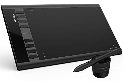 XP-PEN Star03 V2 12” Tableta Gráfica Dibujo con 8192 Niveles de Presión Lápiz Pasivo Tableta Digital con 8 Teclas de Atajo Personalizable y Aplicable para Diestro o Zurdo