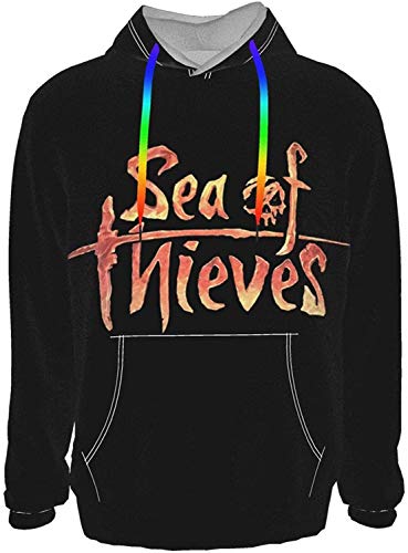 Yougou Sea of Thieves Sunset Men's Long Sleeve Hoodie Sports Fashionable Hooded