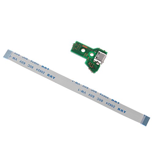 ZOUCY Reemplace el Tablero del Puerto de Carga USB para el Controlador JDS-040 PS4 con un Cable Flexible de 12 Pines