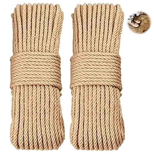 ZRWLZT 2 Paquetes Cordel de Yute Pies de Cordel de Yute Vintage Yute Cuerda de Cáñamo Exhibición de ArtesaníA de Bricolaje para Jardín en Casa Adecuada para Camping Servicio de Limpieza Y Pesca 10m ZRWLZT 2 Paquetes Cordel de Yute Pies de Cordel de Yute Vintage Yute Cuerda de Cáñamo Exhibición de ArtesaníA de Bricolaje para Jardín en Casa Adecuada para Camping Servicio de Limpieza Y Pesca 10m