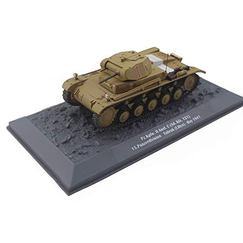 1/43 Scale Diecast Metal Model, PZ KPFW II AUSF C Tanque Italia 1941, Juguetes Militares y Regalos, 4.3 Pulgadas x 2 Pulgadas