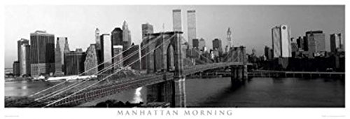 1art1 Nueva York, Manhattan Morning Póster para la Puerta (158x53 cm) con 1x Póster De Colección 1art1®
