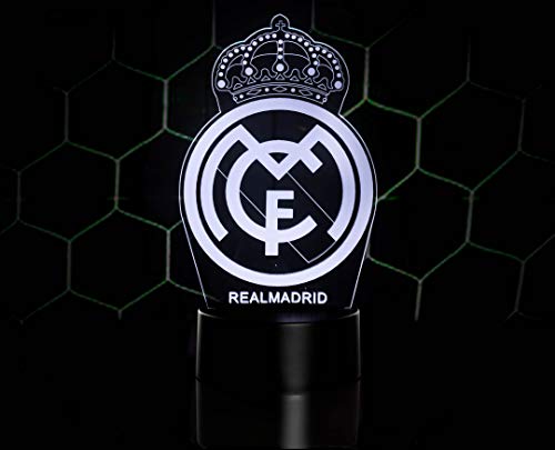 3D LAMPARAS Oficial Escudo del Real Madrid CF Lámpara Original Accesorios de 2019-2020 y Mejor Regalo para Bebe niño Kids Hombre Mujer Mejor Decoracion 3D LAMPARAS Oficial Escudo del Real Madrid CF Lámpara Original Accesorios de 2019-2020 y Mejor Regalo para Bebe niño Kids Hombre Mujer Mejor Decoracion