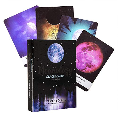 44 Uds Moonology Oracle Card, inglés, misteriosa Lectura de Cartas del Tarot del Futuro, Juegos de Mesa, Trabajo, Vida, adivinación del Amor