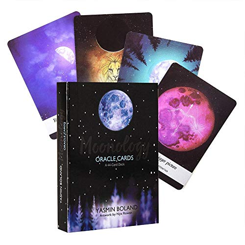44 Uds Moonology Oracle Card, inglés, misteriosa Lectura de Cartas del Tarot del Futuro, Juegos de Mesa, Trabajo, Vida, adivinación del Amor