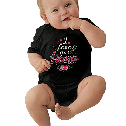 90ioup I Love You Nana Baby Short Sleeve Newborn Boys Girls Creeper Jumpsuit Romper Jumpsuit
