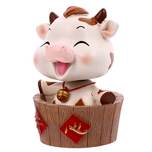 ABOOFAN Figura de vaca para coche, figura de Feng Shui, figura decorativa para salón, escultura para Nochevieja, buey, año nuevo, regalo de Navidad ABOOFAN Figura de vaca para coche, figura de Feng Shui, figura decorativa para salón, escultura para Nochevieja, buey, año nuevo, regalo de Navidad