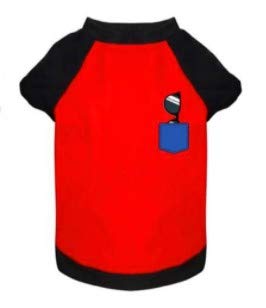 Abrigo para Perros PEQUEÑOS en Forma de Camiseta Deportiva | Jersey para Perritos y Cachorros de Raza pequeña (Rojo)