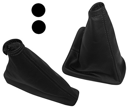AERZETIX - Funda para Palanca de Cambios y Freno de Mano - 100% Piel Genuina - Color de Piel: Negro - Color de Costuras: Negro AERZETIX - Funda para Palanca de Cambios y Freno de Mano - 100% Piel Genuina - Color de Piel: Negro - Color de Costuras: Negro