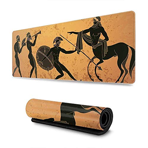Alfombrilla de ratón XL para Juegos de minotauro Gods, de la Antigua Grecia, Alfombrilla de Escritorio Grande y extendida, Alfombrilla de ratón con Bordes cosidos, Alfombrilla de ratón con b Alfombrilla de ratón XL para Juegos de minotauro Gods, de la Antigua Grecia, Alfombrilla de Escritorio Grande y extendida, Alfombrilla de ratón con Bordes cosidos, Alfombrilla de ratón con b