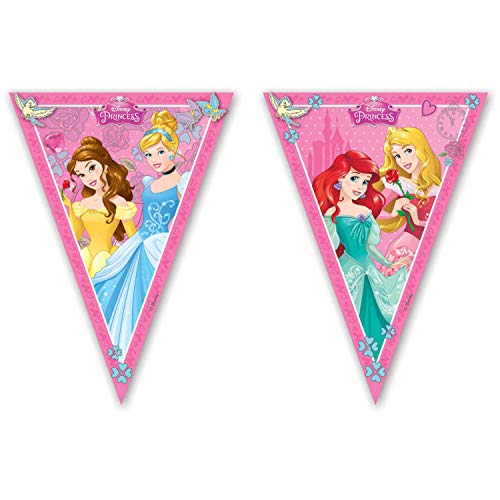 ALMACENESADAN 0659; Banderines para Fiestas y cumpleaños Disney Princesas; Ideal para Decorar Fiestas; Dimensiones Aprox. 2m.