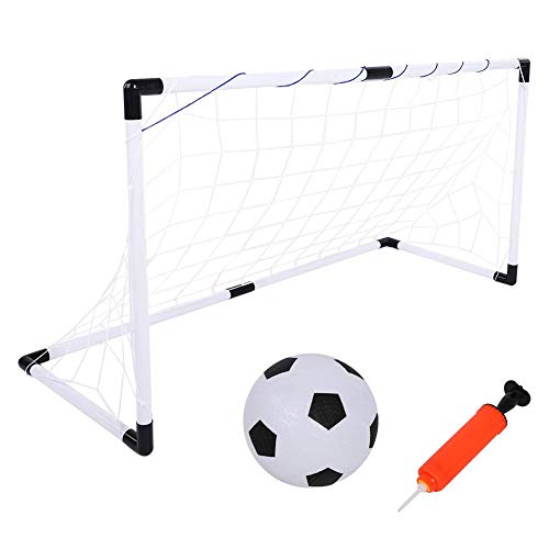 Alomejor Kids Football Goals Mini Football Goal Pelota de fútbol Plegable Goal Post Net Set Juego de Deportes para niños de fútbol Blanco Goal Net para niños Niños Chicas