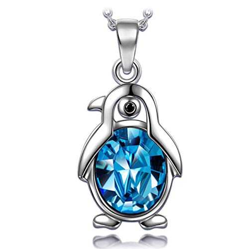 ANGEL NINA Collar para mujer Collar de plata para niñas Collar de cristal para ella Pingüino Collar para mujer Collar de Swarovski Collar de la amistad Joyas Regalo para ella ANGEL NINA Collar para mujer Collar de plata para niñas Collar de cristal para ella Pingüino Collar para mujer Collar de Swarovski Collar de la amistad Joyas Regalo para ella