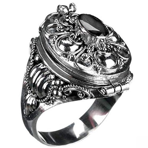 Anillo con piedra ónix estilo gótico anillo de plata 925 - ónix, 60