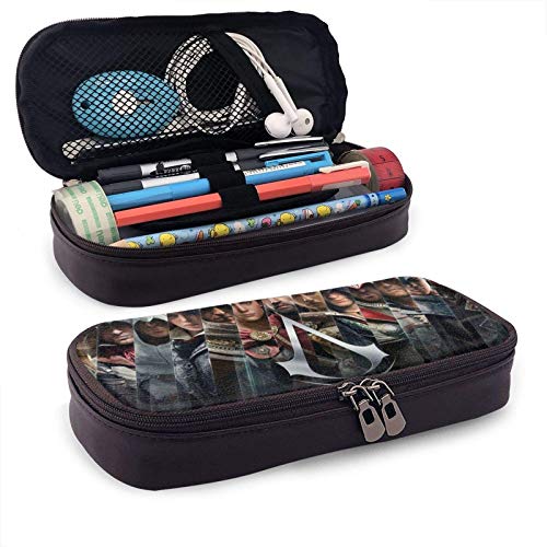 Assa-ssin's Creed - Estuche para lápices de piel para niños, bolsa de lápices de papelería, bolsa de almacenamiento de oficina, bolsa de cosméticos