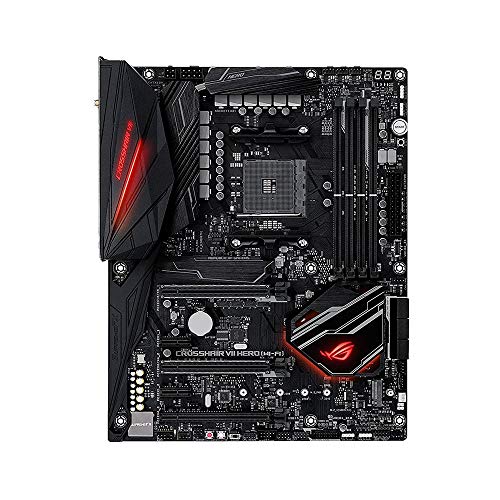 Asus CROSSHAIR VII HERO (WI-FI) AMD AM4 X470 ATX - Placa base gaming con M.2 heatsink, Aura Sync RGB LED, DDR4 3600MHz, 802.11ac Wi-Fi, dual M.2, SATA 6Gb/s y USB 3.1 Gen 2