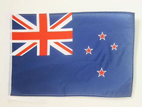 AZ FLAG Bandera de Nueva Zelanda 45x30cm - BANDERINA NEOZELANDÉSA 30 x 45 cm cordeles