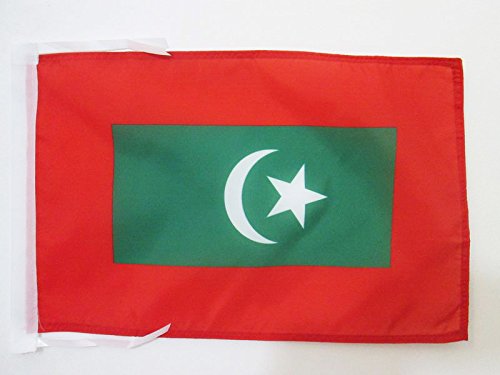 AZ FLAG Bandera del ESTANDARTE Real DE Maldivas 45x30cm - BANDERINA Reino MALDIVO 30 x 45 cm cordeles