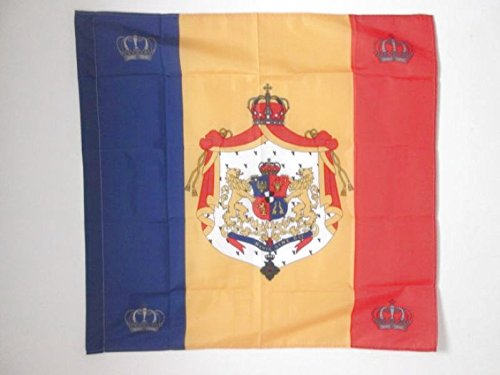 AZ FLAG Bandera del ESTANDARTE Real DE Rumania 1881-1946 90x90cm para Palo - Bandera Reino RUMANO 90 x 90 cm