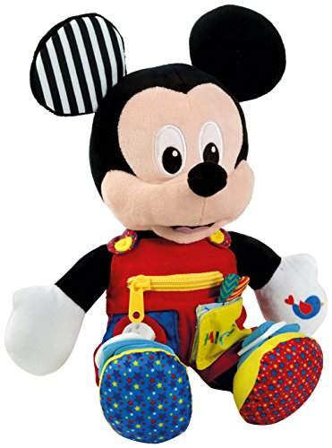 Baby Clementoni- Mickey Peluche Primeros apredizajes37x26 Mouse aprendizajes, Multicolor (55207.8)