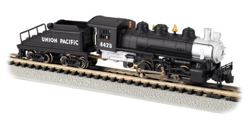 Bachmann Industries #4425 USRA 0-6-0 Switcher Locomotive and Tender Union Pacific Train Car, Black/Silver, N Scale by Bachmann Trains