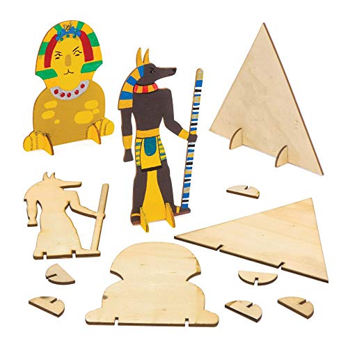Baker Ross Antiguo Egipto-Formas de Madera (Paquete de 6), Color (AW809) Baker Ross Antiguo Egipto-Formas de Madera (Paquete de 6), Color (AW809)
