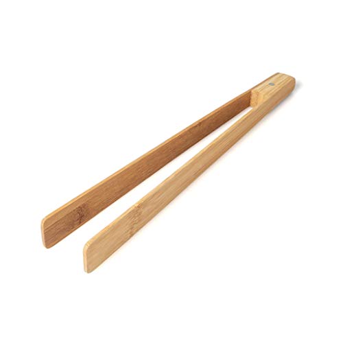 Balvi Pinza de Cocina Cooking&More  Pinza de bambú para cocinar No Raya Fácil Limpieza Incluye un iman para colgarla 30 cm Bambú 30 x 5 x 3 cm