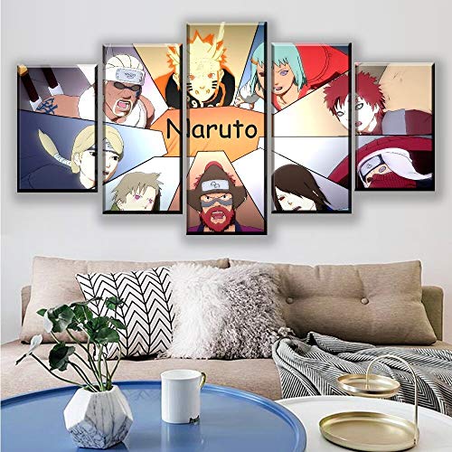 Baobaoshop Anime Lienzo De 5 Piezas DecoracióN del Hogar Imagen De Arte De Pared 5 Juegos De Tableta Naruto Ultimate Ninja Storm PóSter Impresiones En Lienzo Sin Marco-30x40 30x60 30x80cm